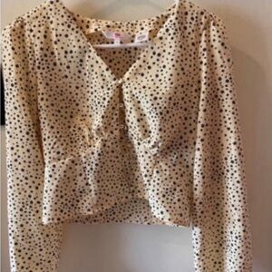 Blouse LEVI with tiny buttons and flowers NEW size small